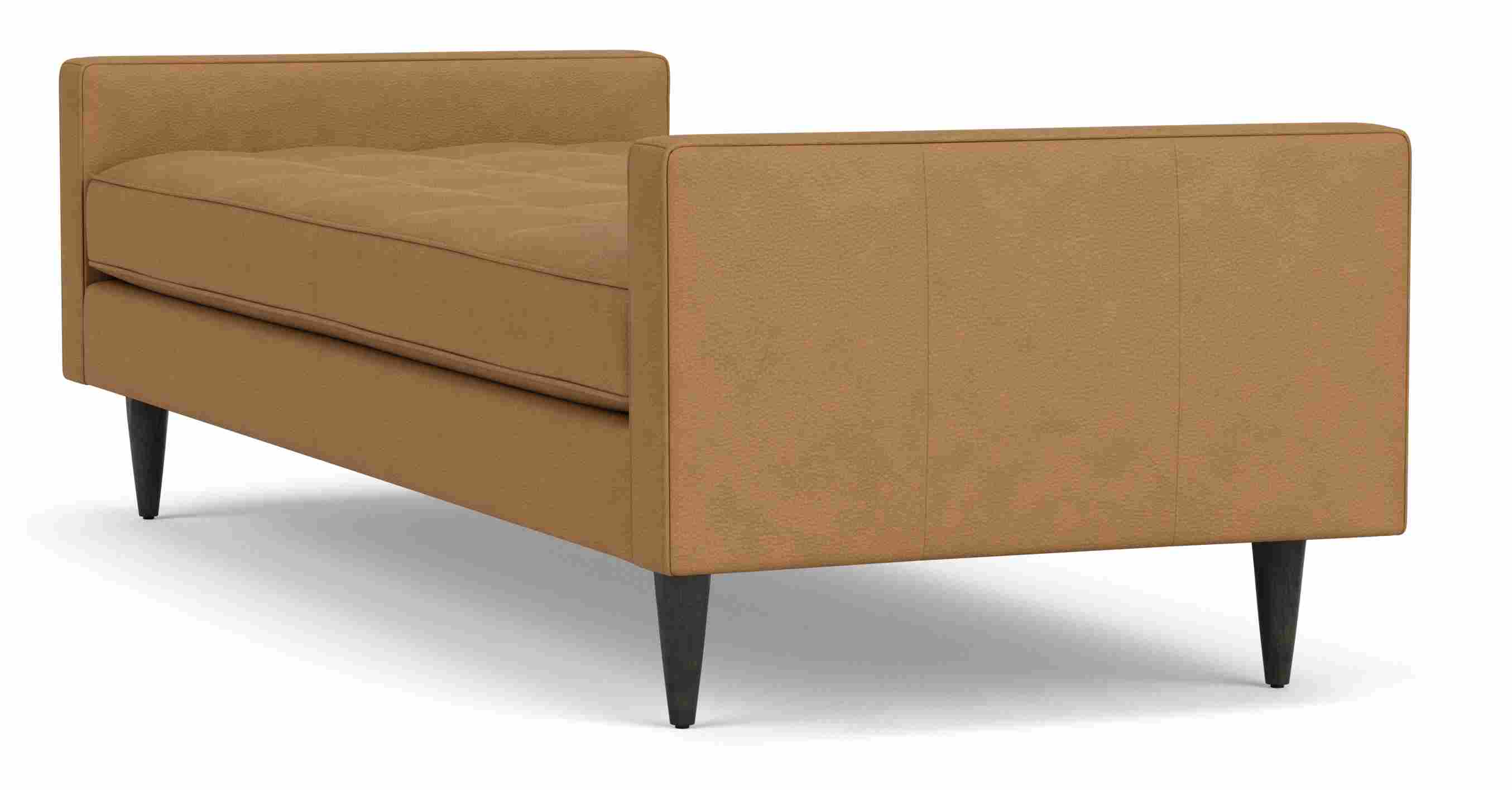 Back view of Reese 85" Daybed in Leather
