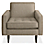 Front view of Reese Chair in Tatum Grey.