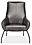 Front view of Rhodes Lounge Chair in Vento Leather.