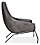 Side view of Rhodes Lounge Chair in Vento Leather.