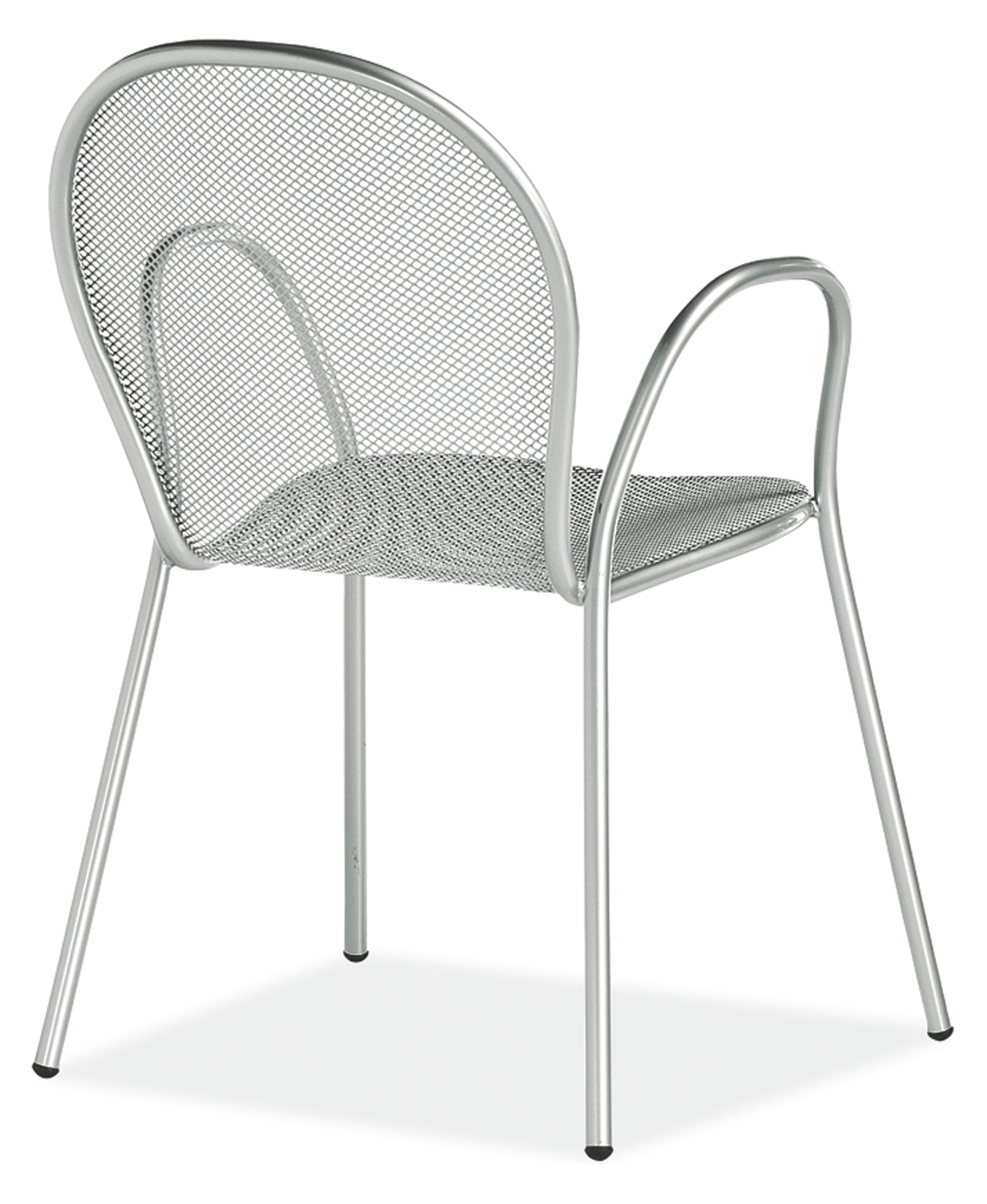 Back view of Rio Chair in Silver.