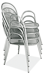 Stack of Rio Chairs in Silver.