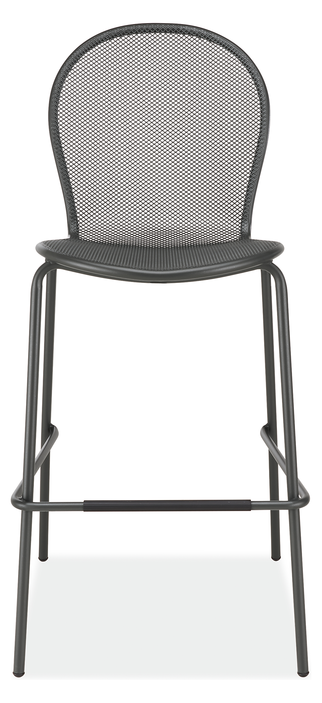 Front view of Rio Bar Stool in Graphite.