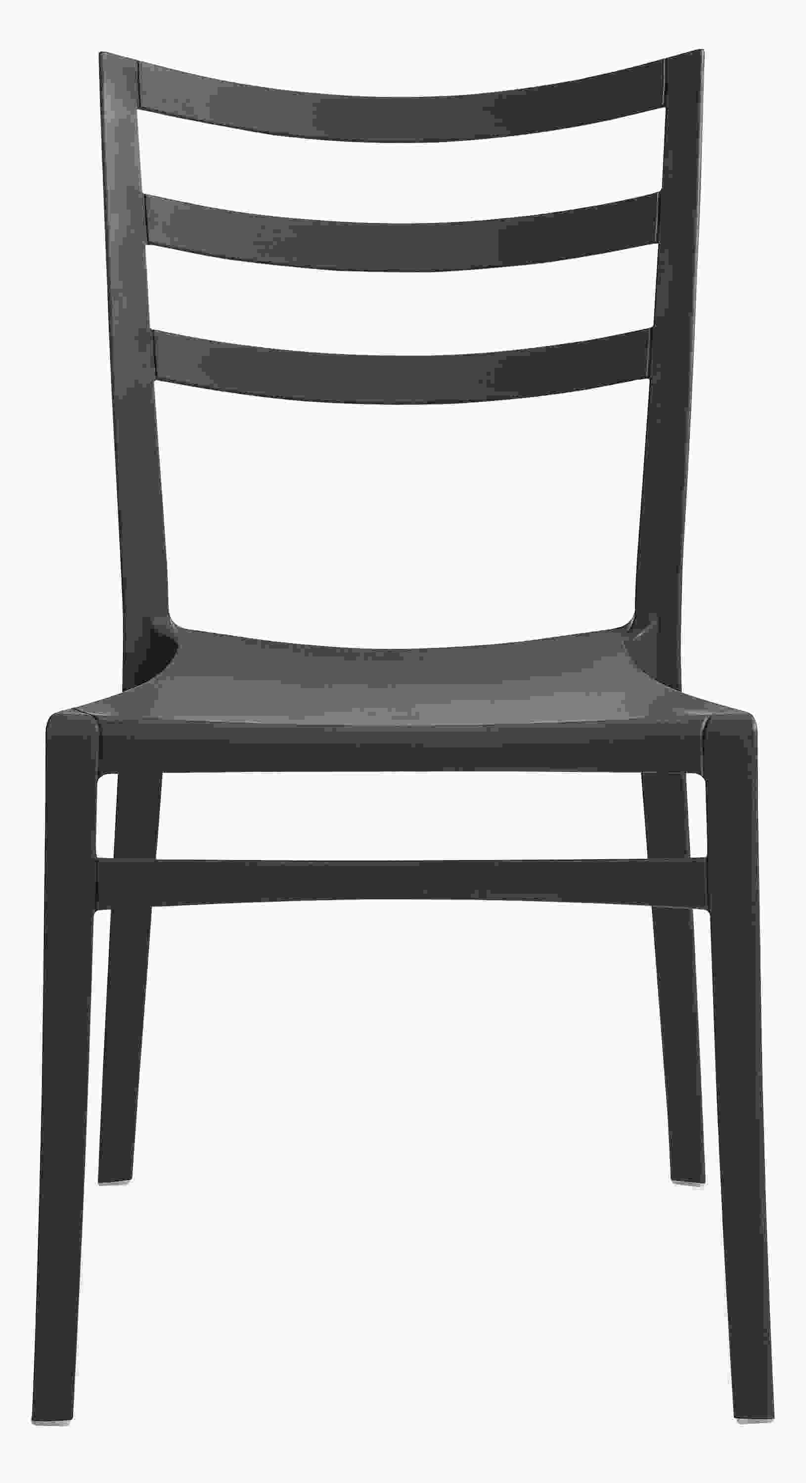 Front view of Sabrina Chair in Dark Grey.