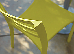 Detail of Sabrina Chair in Green.