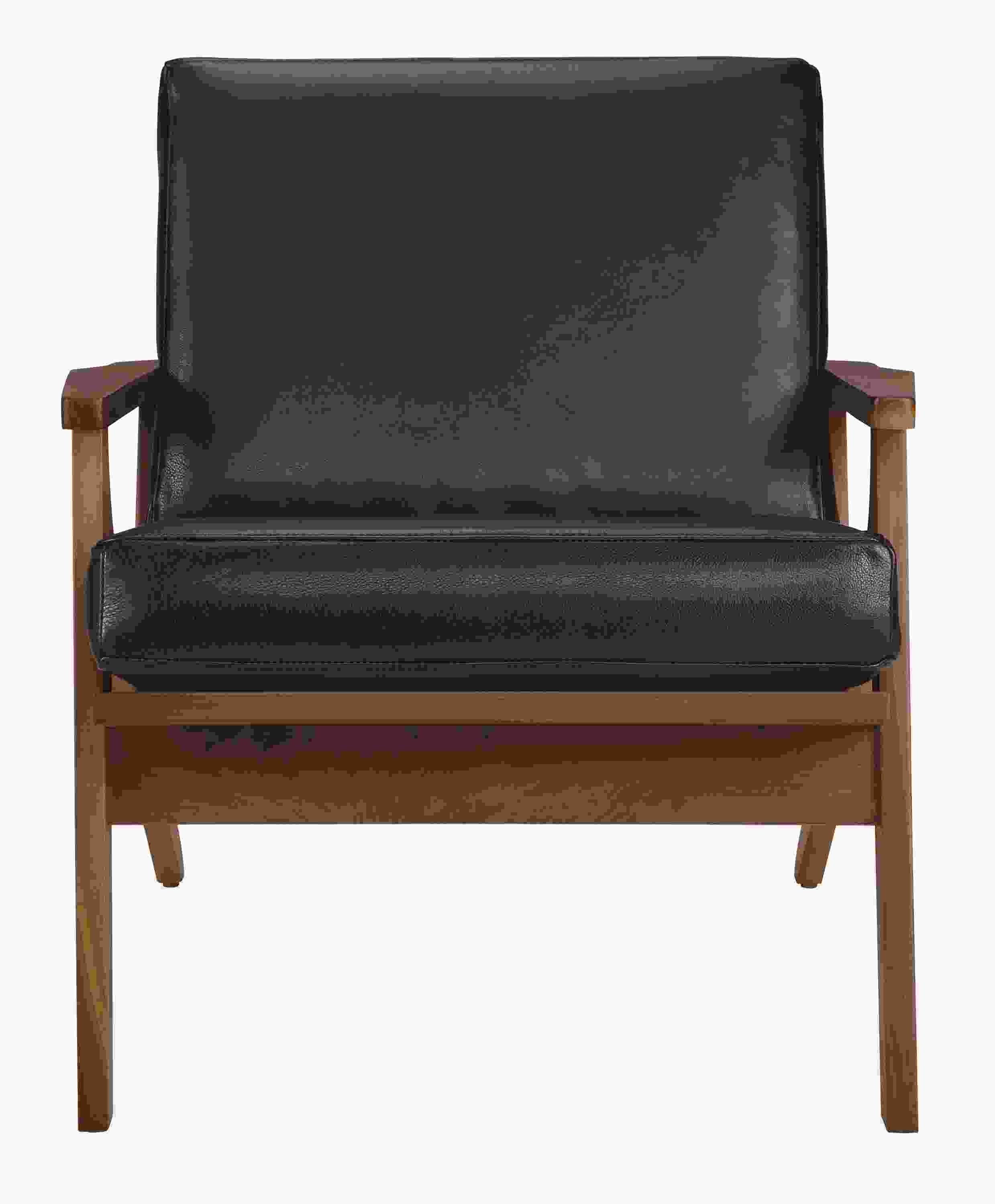 Front view of Sanna Chair in Urbino Leather.