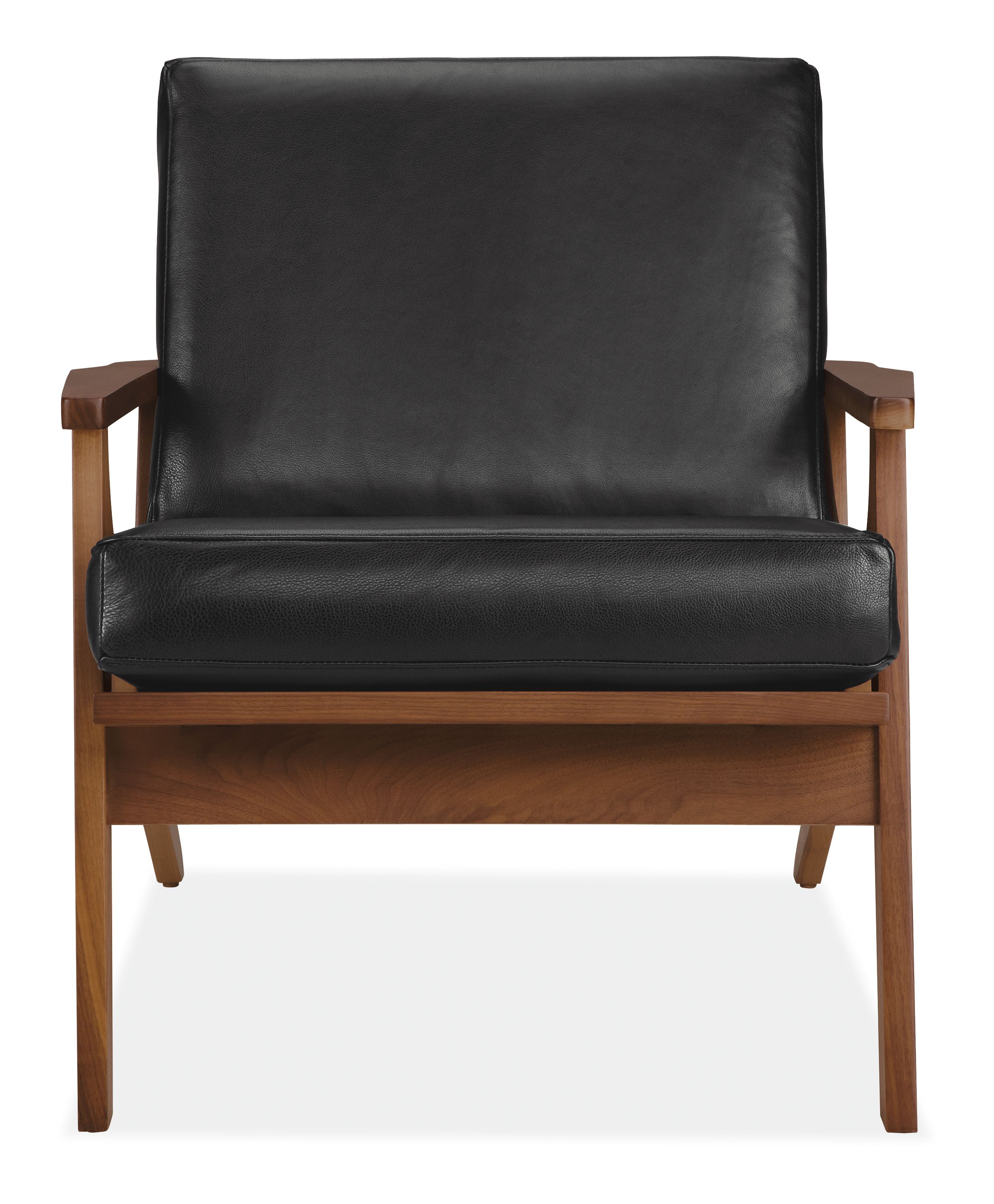 Front view of Sanna Chair in Urbino Leather.