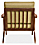 Back view of Sanna Chair in Tatum Mustard.