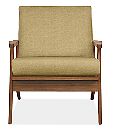 Front view of Sanna Chair in Tatum Fabric.
