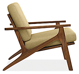 Side view of Sanna Chair in Tatum Fabric.