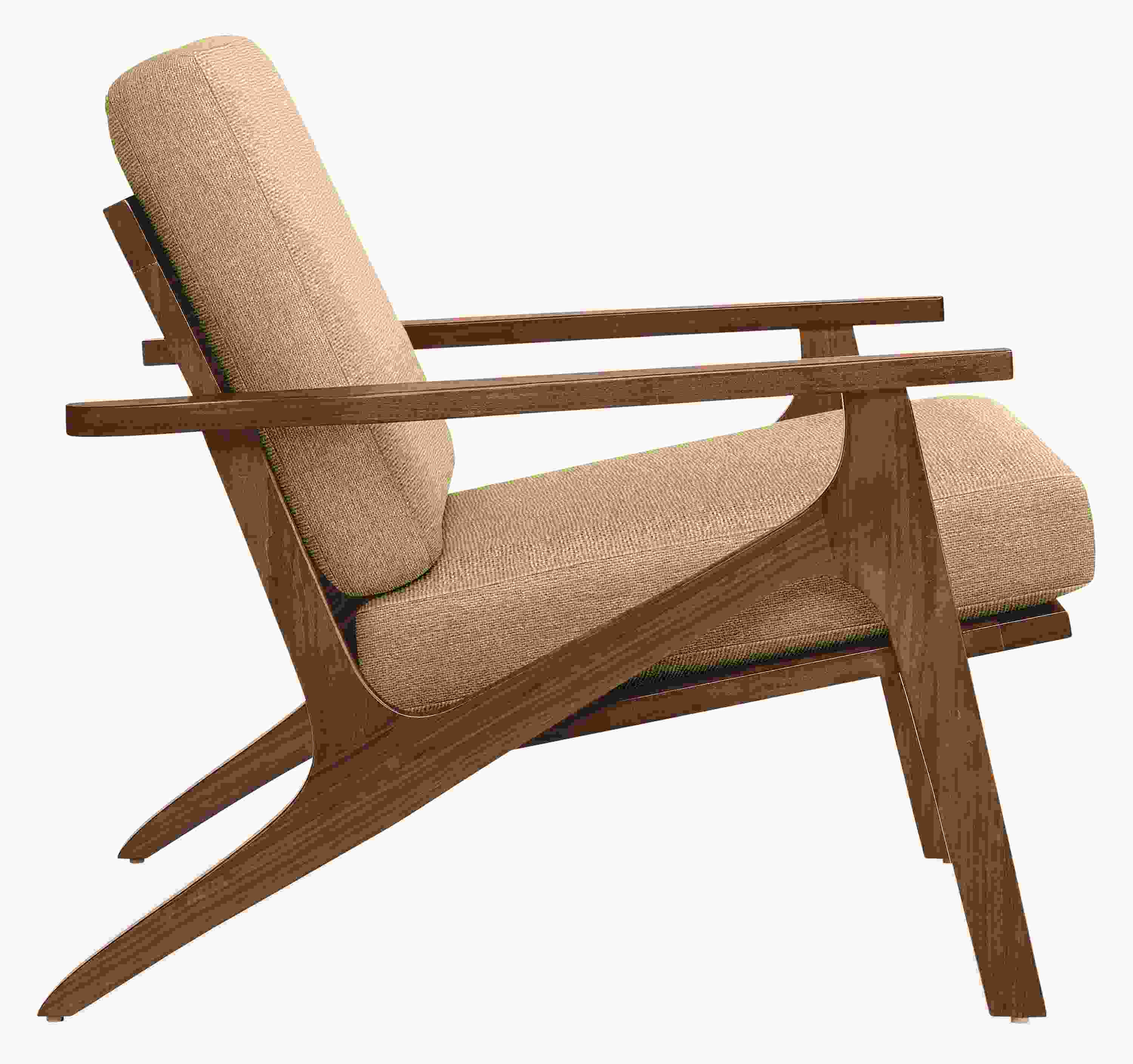 Side view of Sanna Chair in Tatum Fabric.