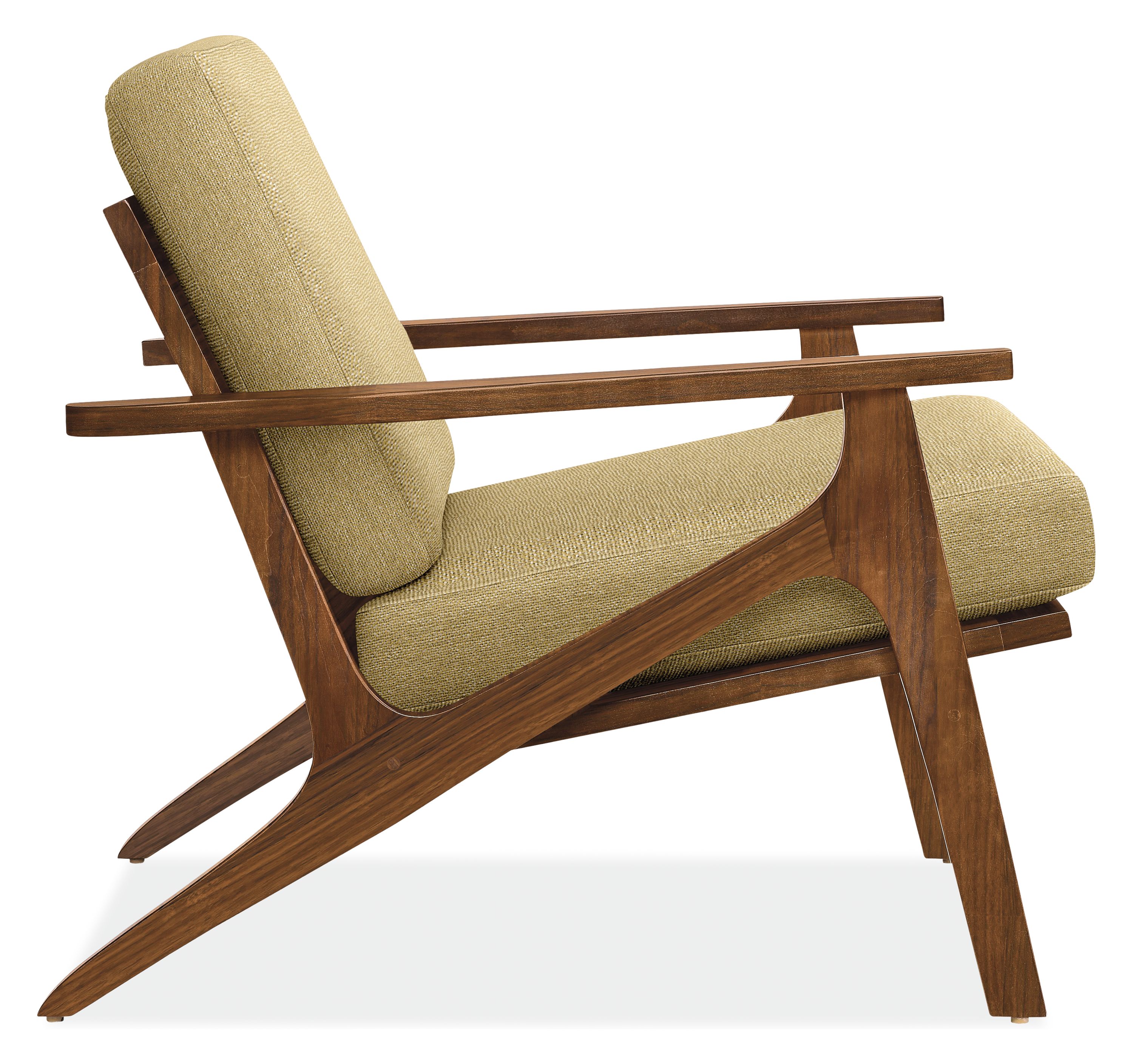 Side view of Sanna Chair in Tatum Fabric.