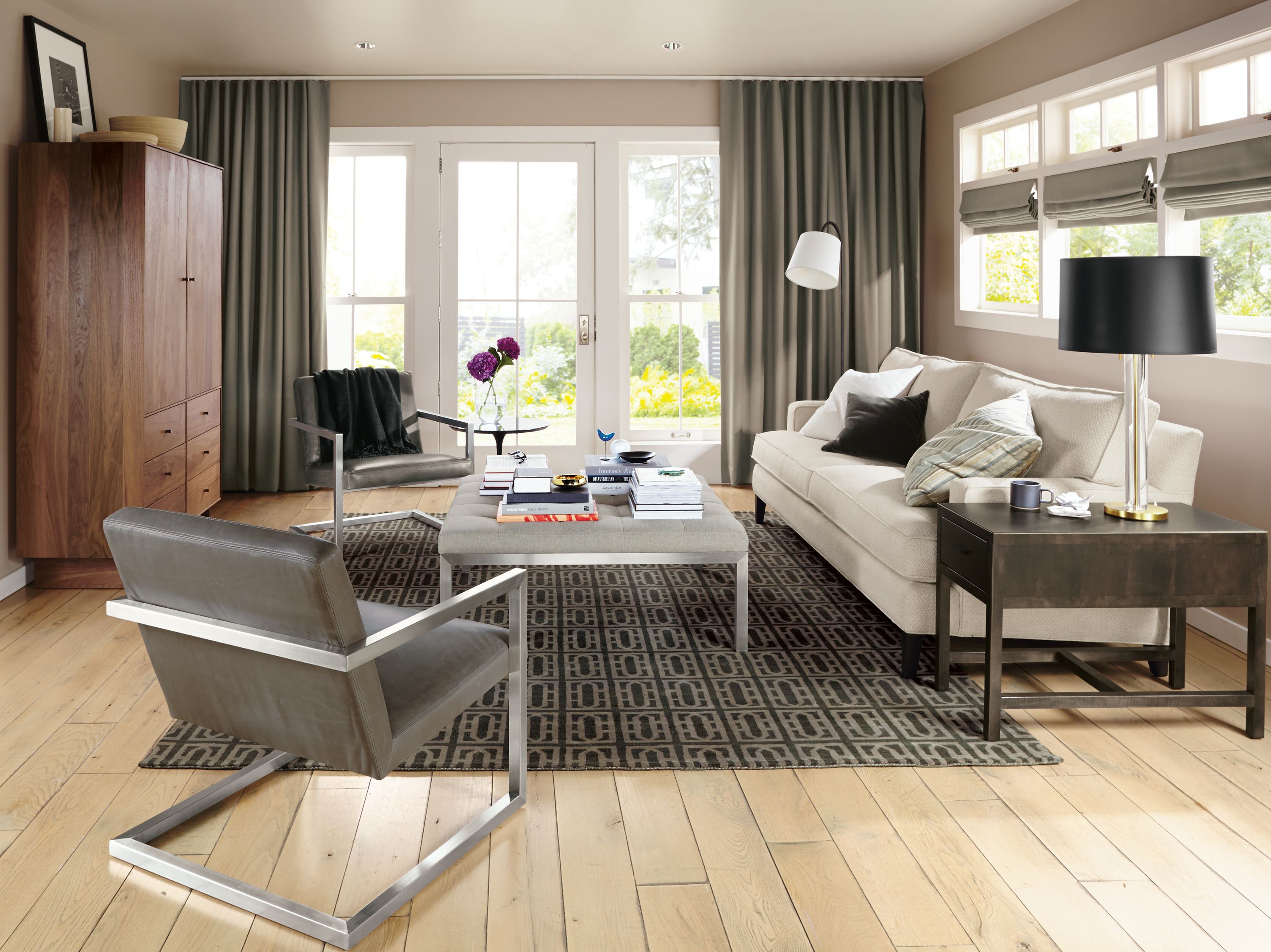 Detail of Seaton sofa in triad porcelain.
