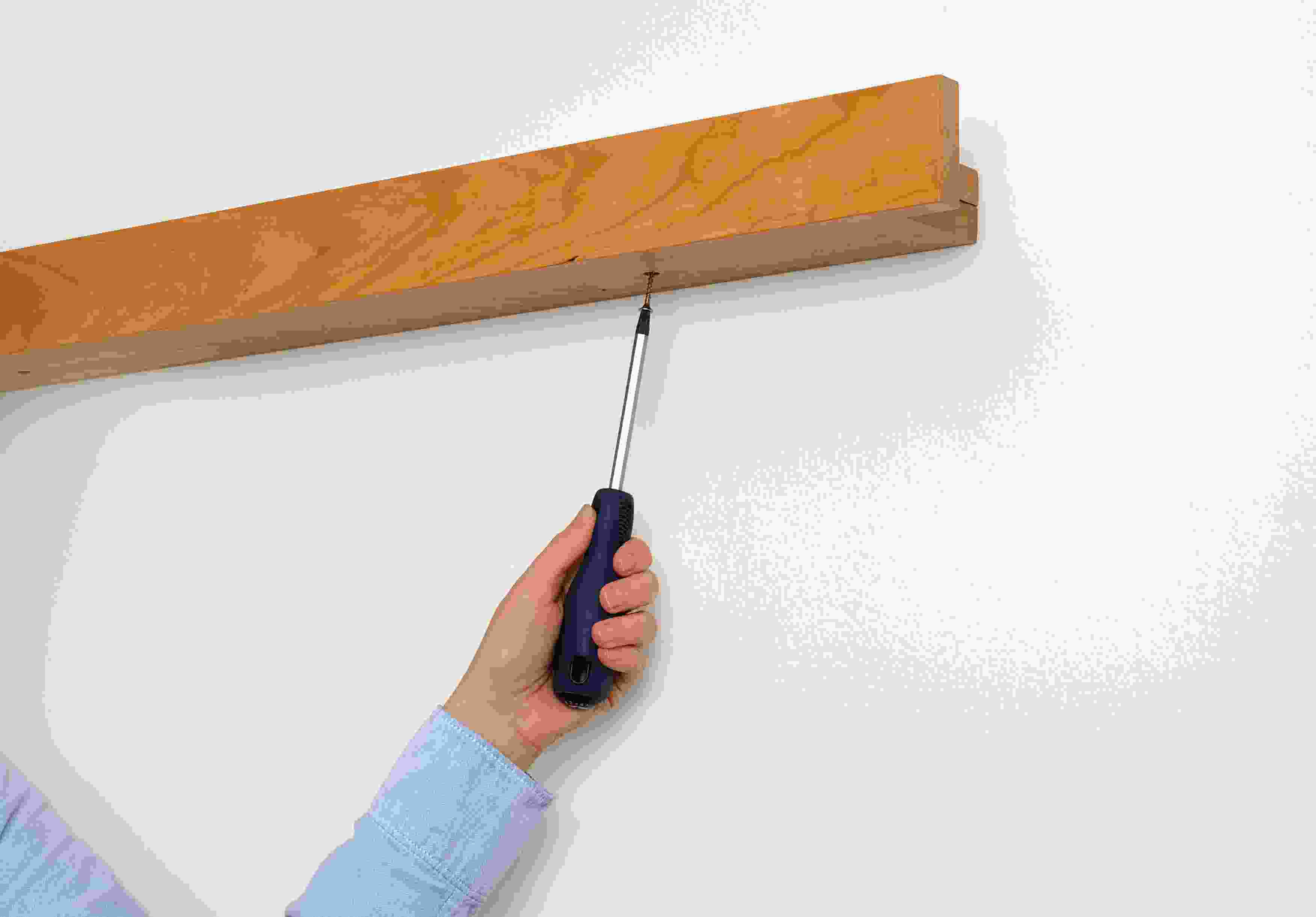 Detail of installing cherry Sill picture ledge.