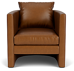 Front view of Silva Chair in Vento Cognac.