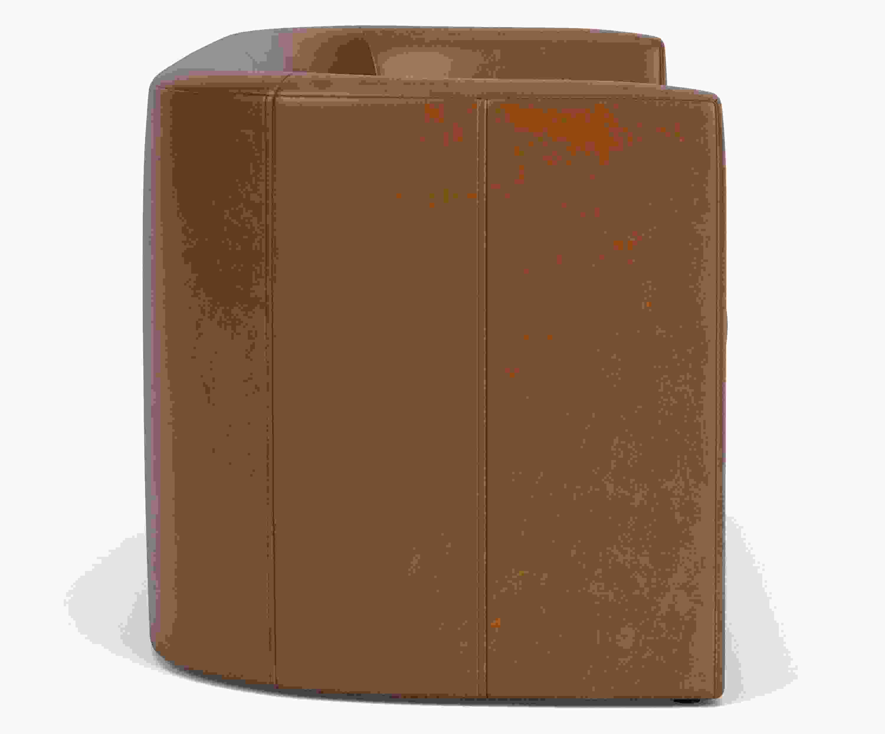 Side view of Silva 60 Bench in Vento Cognac.