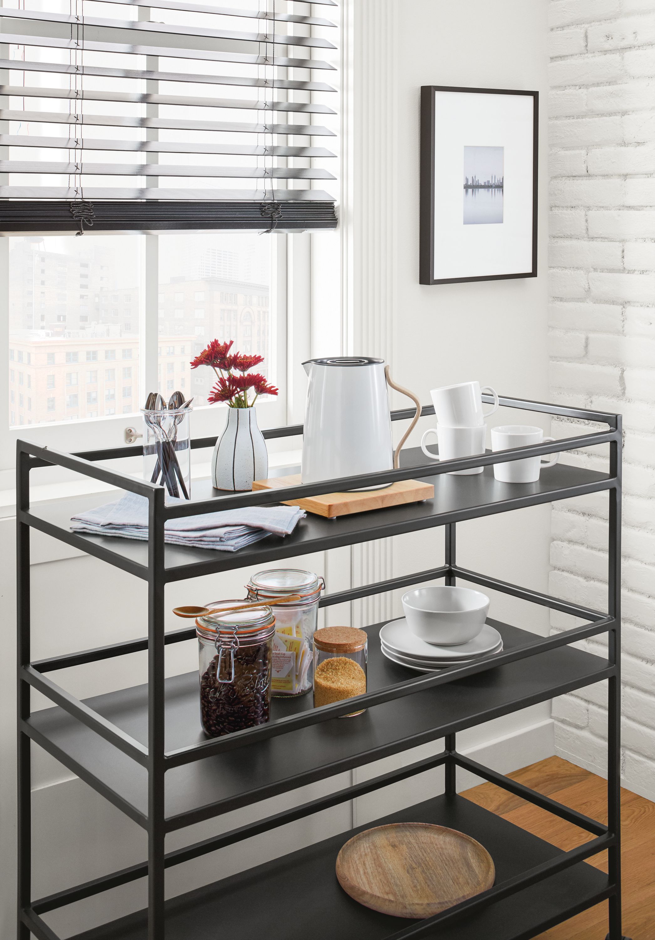 34w 16d 36h bar cart in graphite