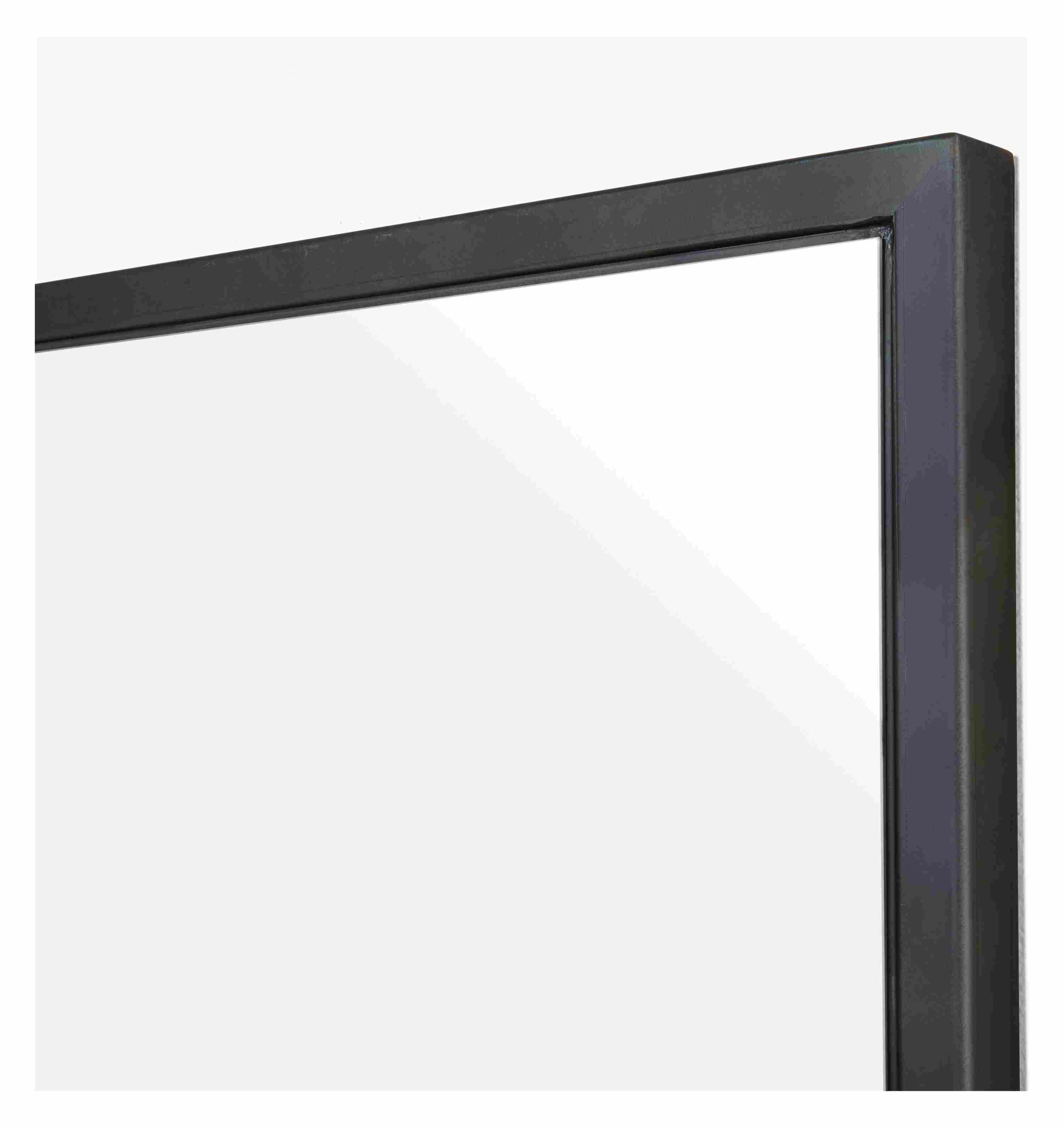 Detail of Soho 30x40 Natural Steel Mirror.