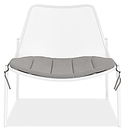 Front view of Soleil Lounge Chair with Cushion in Pelham Smoke.