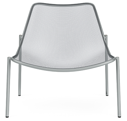 Front view of Soleil Lounge Chair in Silver.