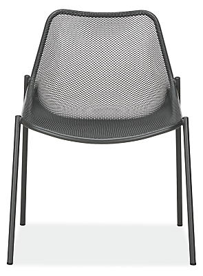 Front view of Soleil Side Chair in Graphite.