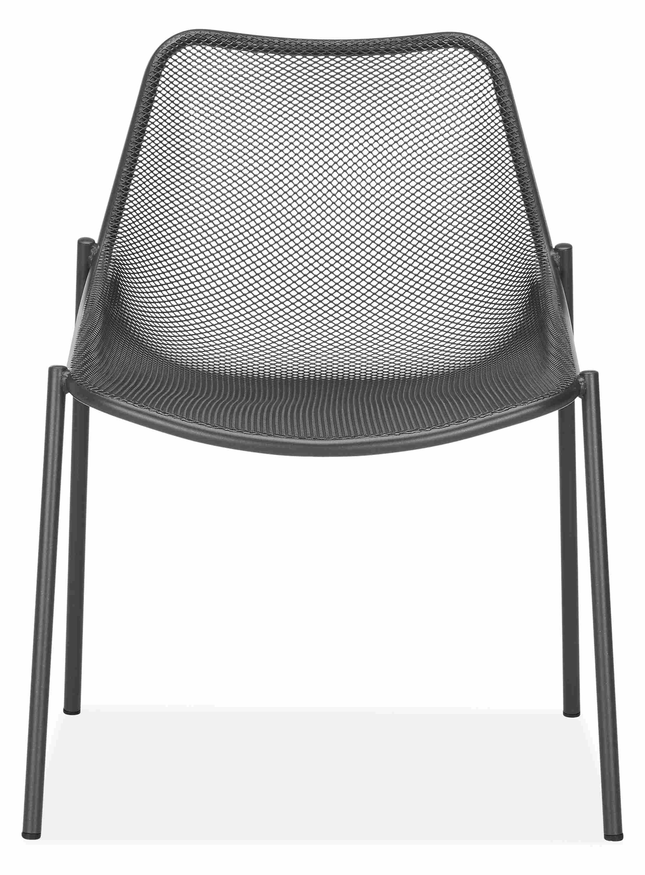 Front view of Soleil Side Chair in Graphite.