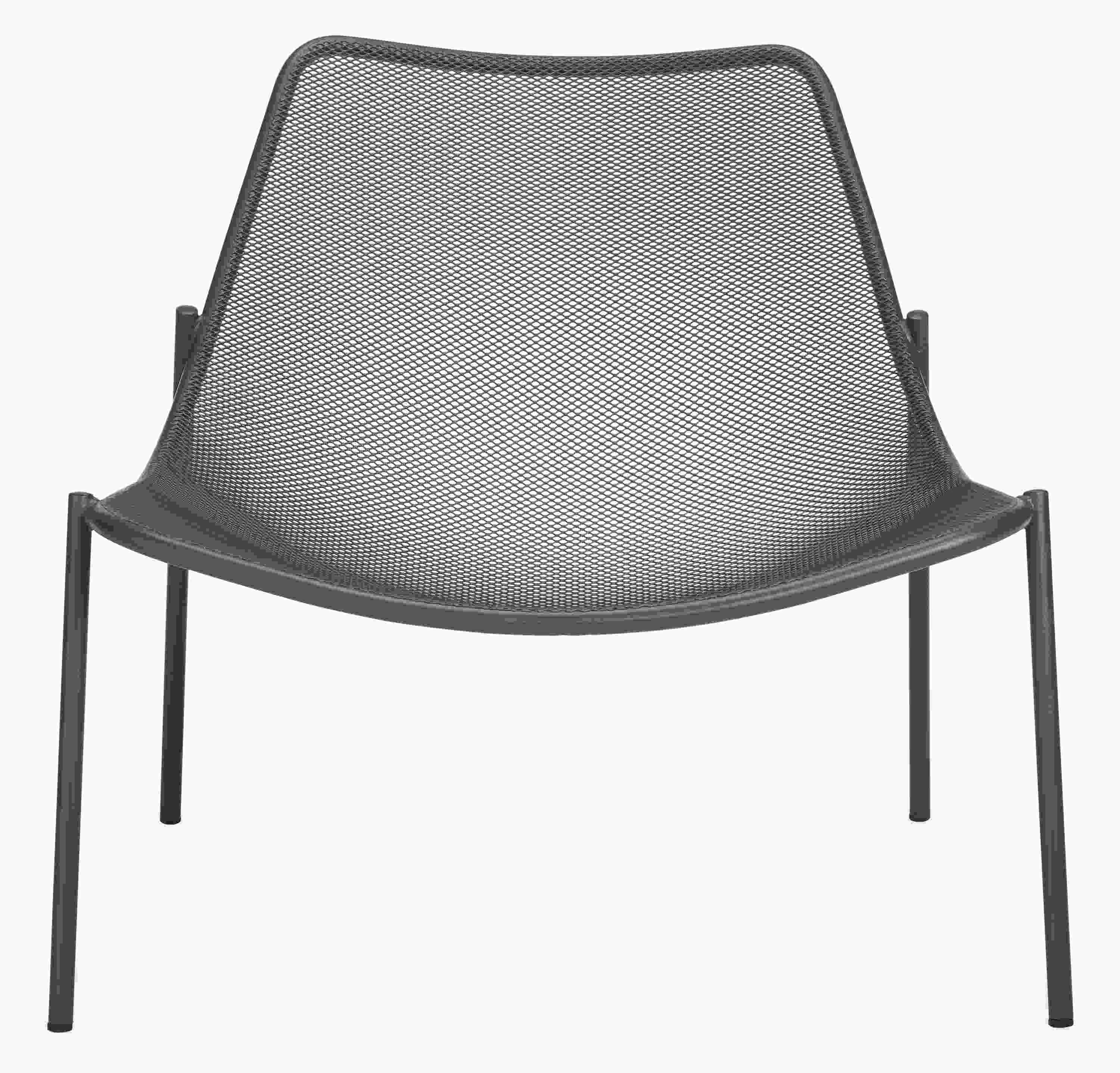 Front view of Soleil Lounge Chair in Graphite.