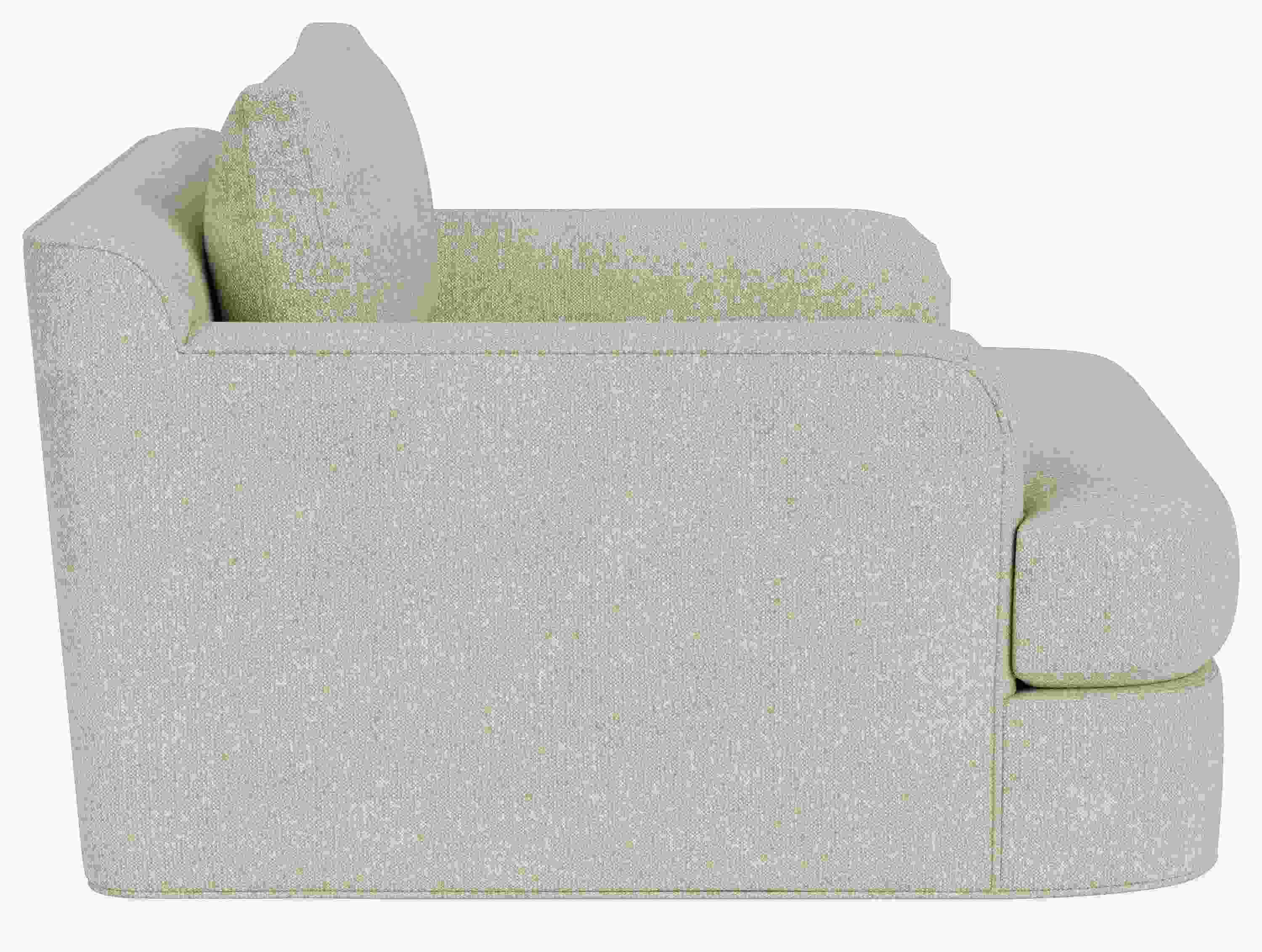 Side view of Sonja 50 Swivel Chair in Conley Natural.