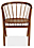 Front view of Soren Dining Chair with Wood Seat.