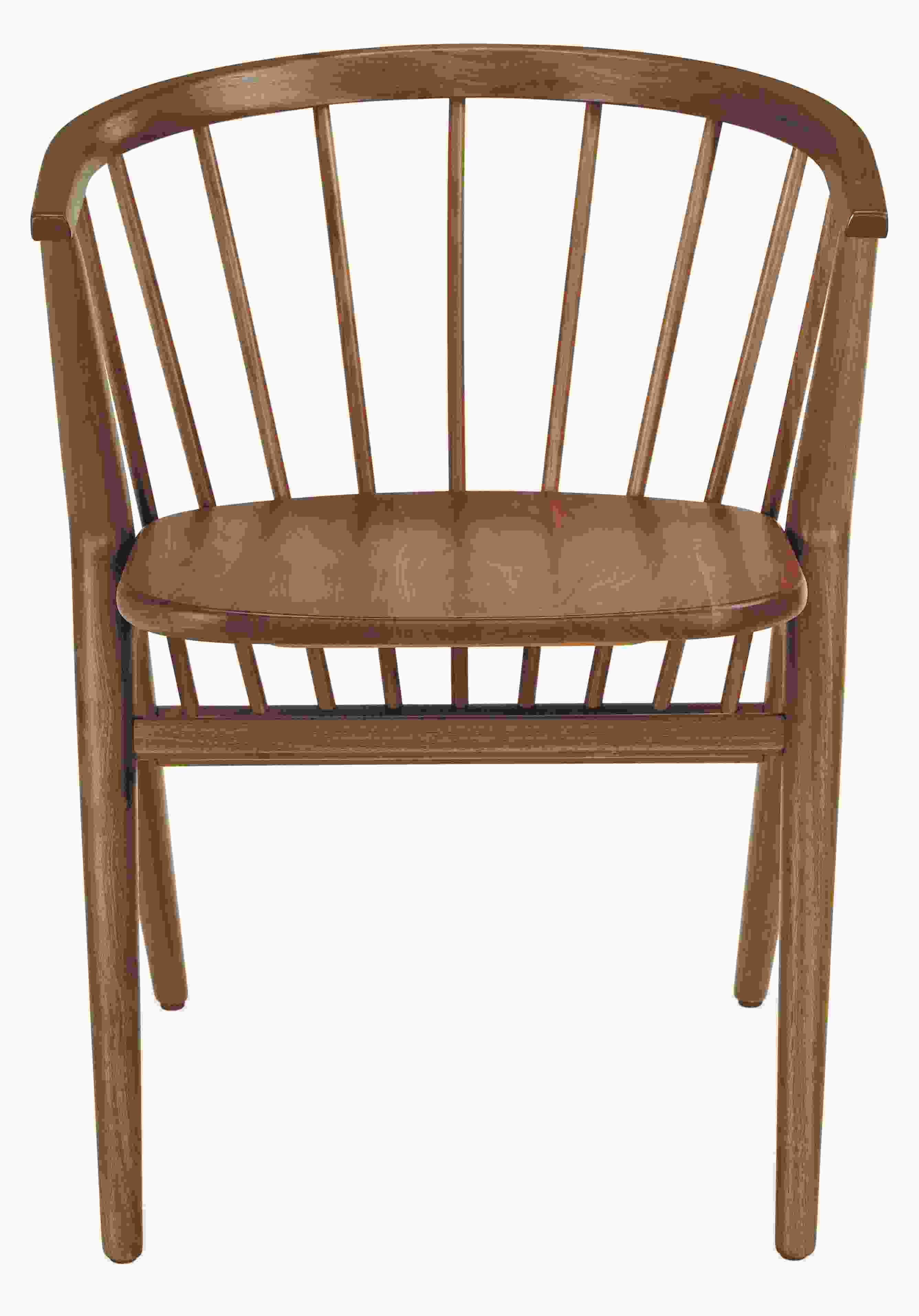 Front view of Soren Dining Chair with Wood Seat.