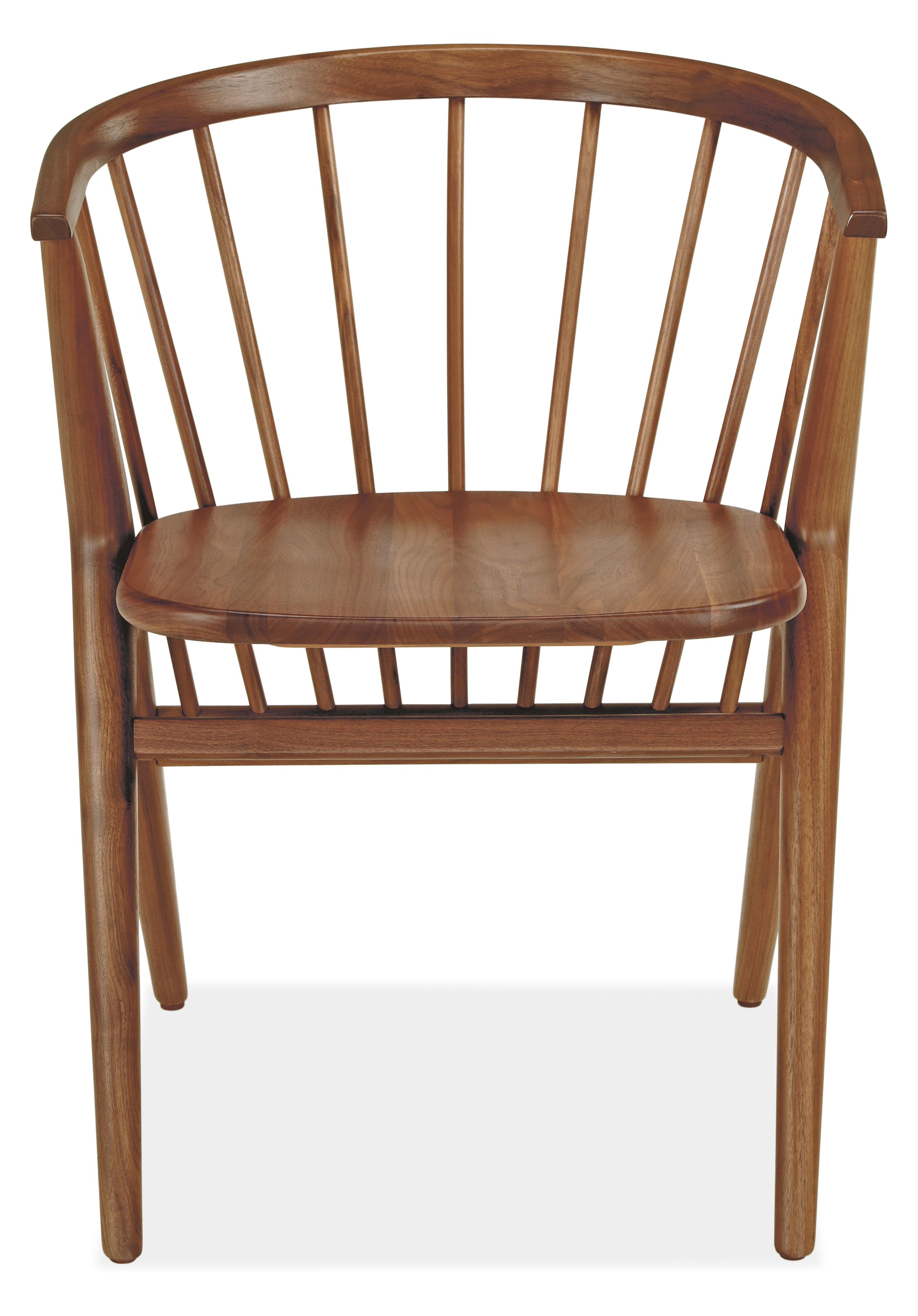 Front view of Soren Dining Chair with Wood Seat.