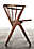detail of soren chair in walnut.