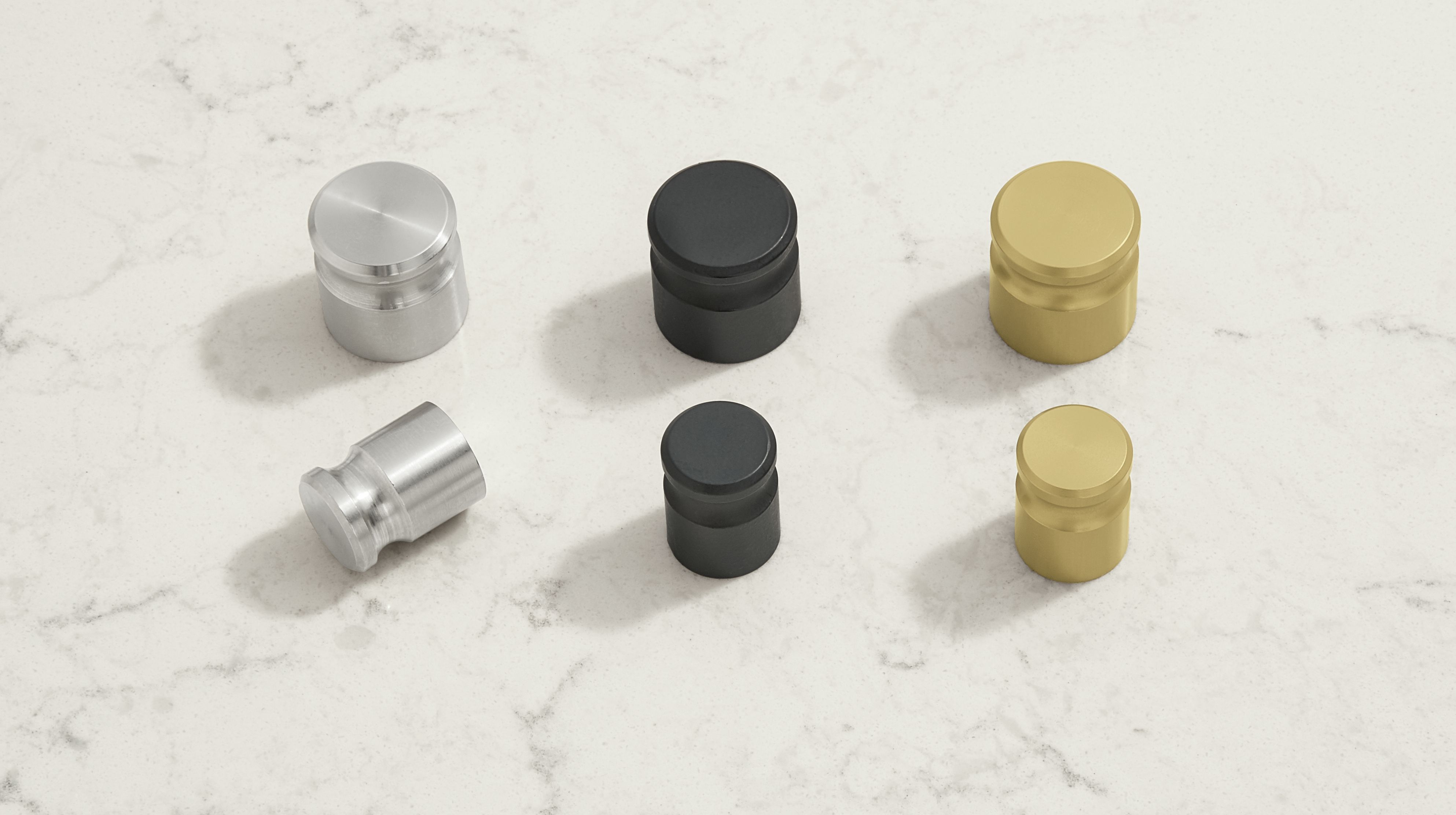 Stanwell Large and small cylinder knobs in various finishes.