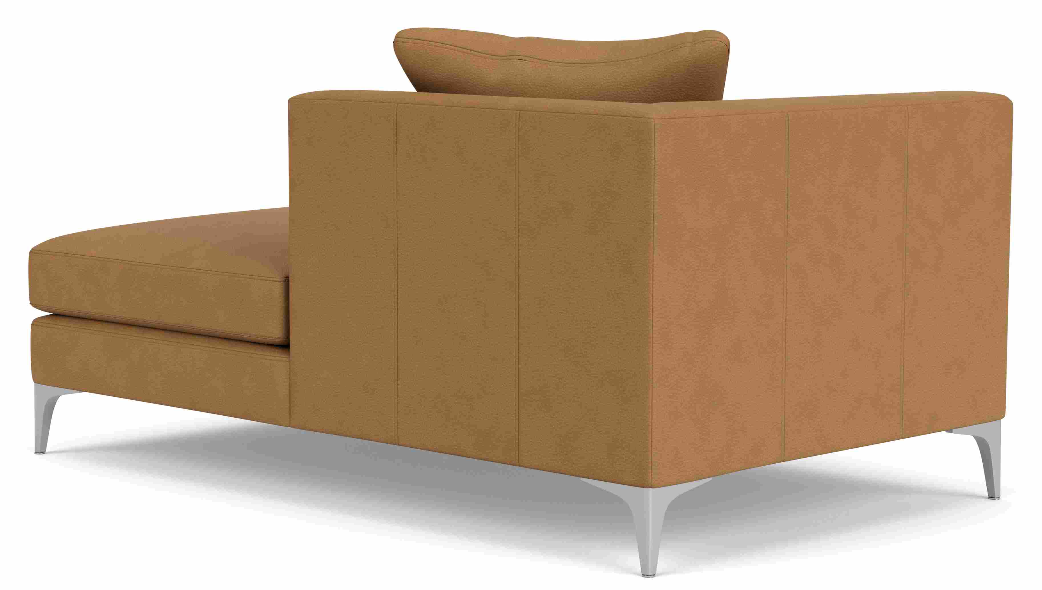 Back view of Sterling Right-Arm Chaise in Leather