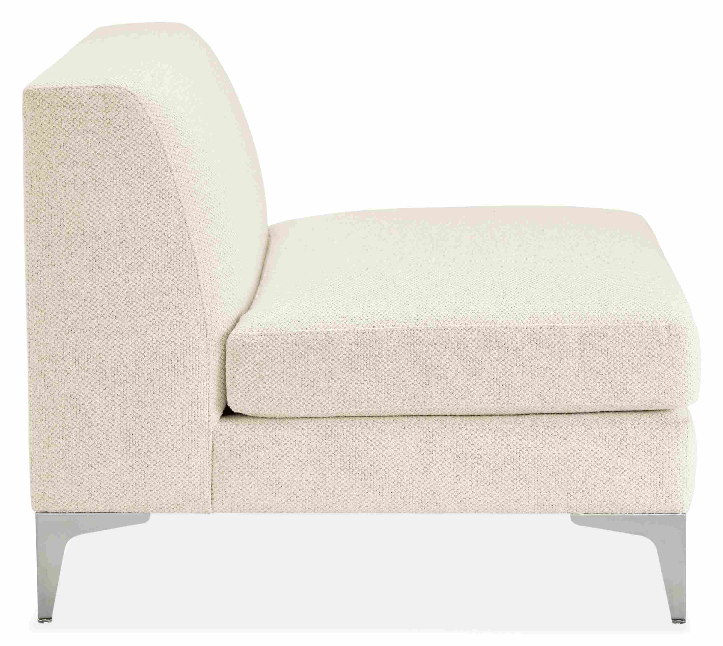 Silhouette side detail of Sterling armless chair.