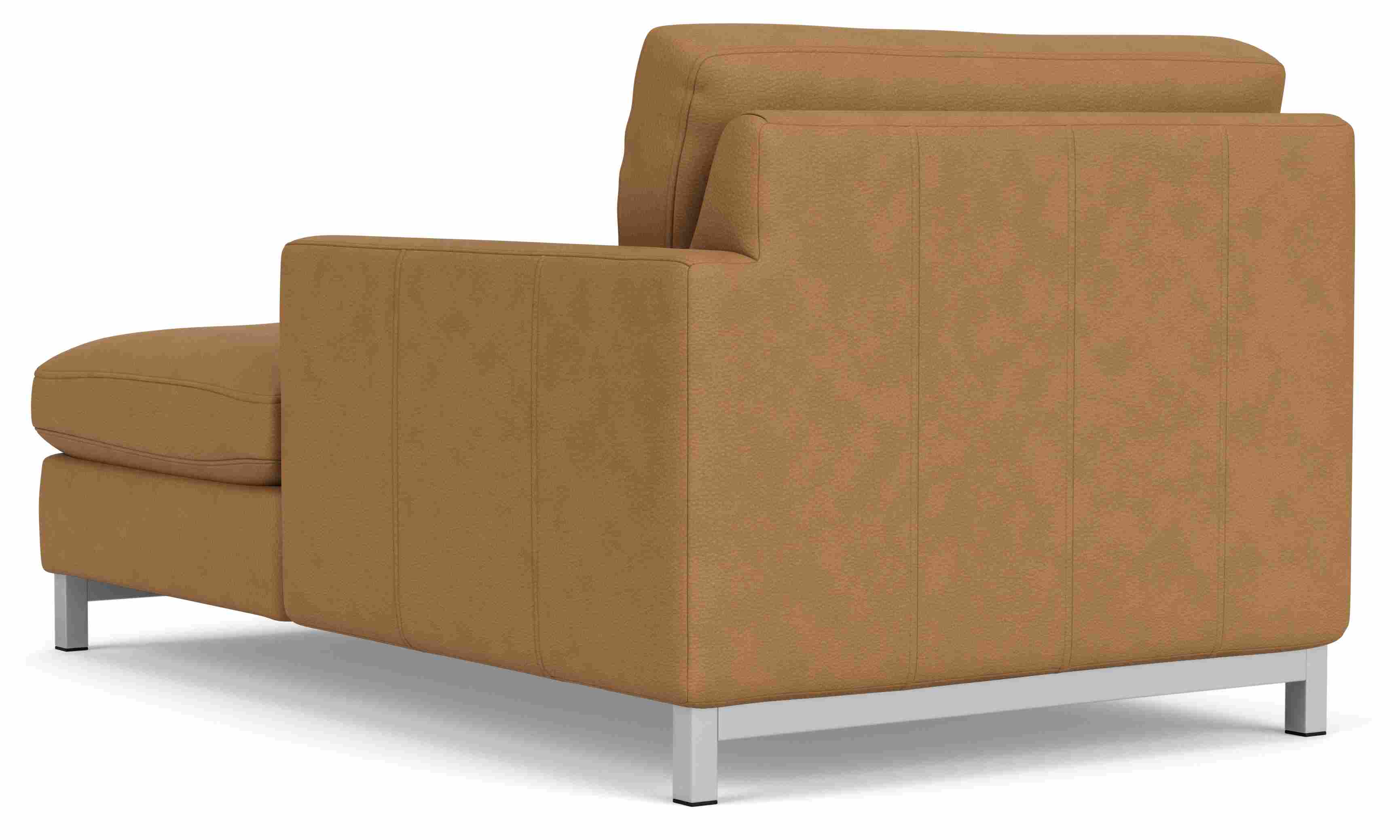 Back view of Stevens Right-Arm Chaise in Leather