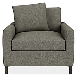 Front view of Stevens Deep Chair in Tepic Fabric.