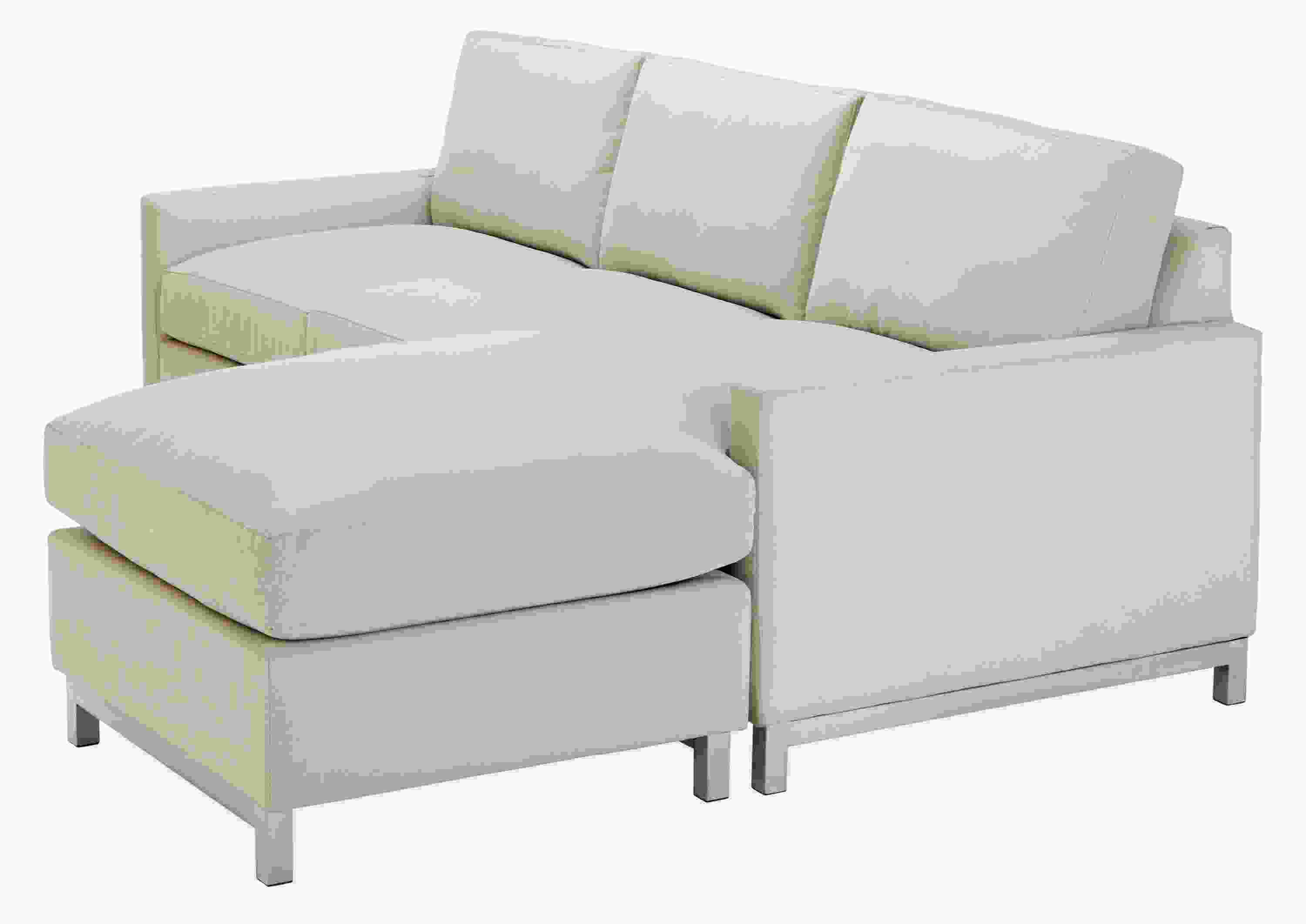 Detail of Stevens 91" Sofa with Reversible Chaise in Dawson Fabric.