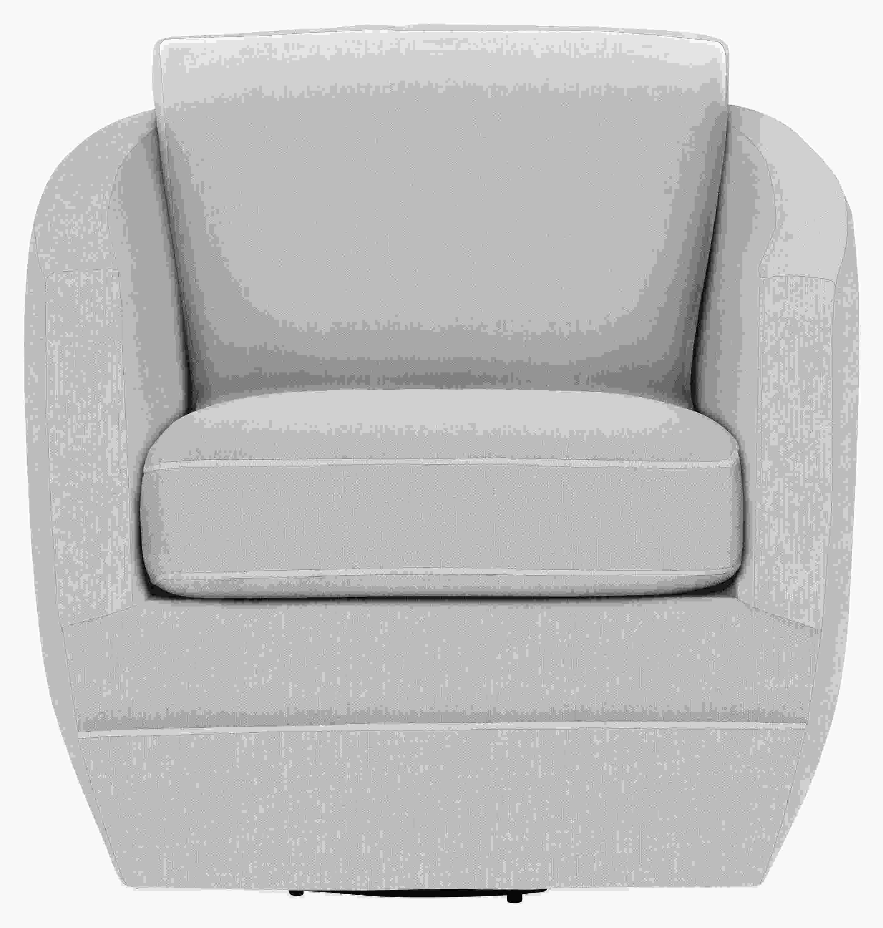 Front view of Sunford Swivel Chair in Mist Grey.