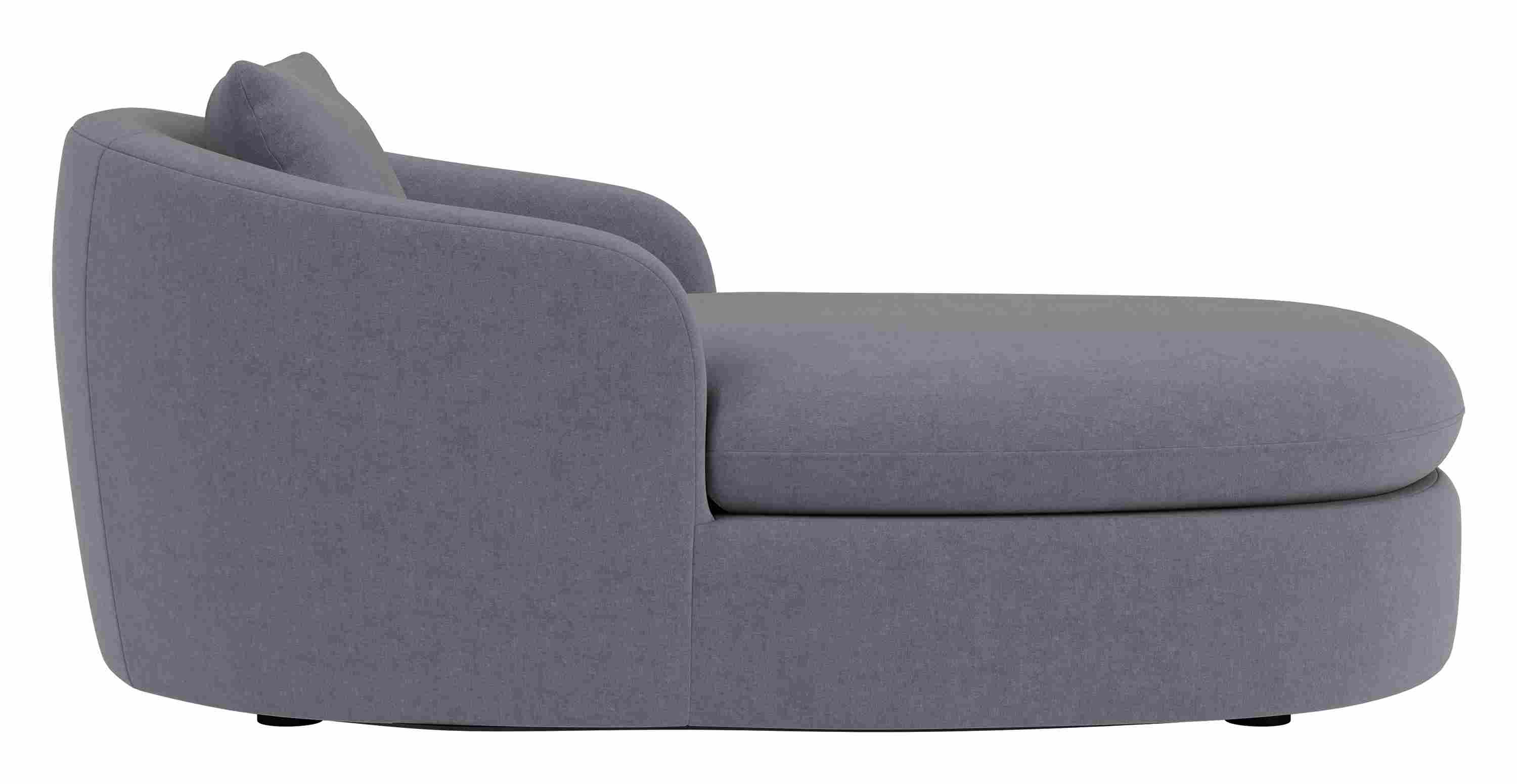 Side view of Suri 43 Chaise in Windsor Denim.