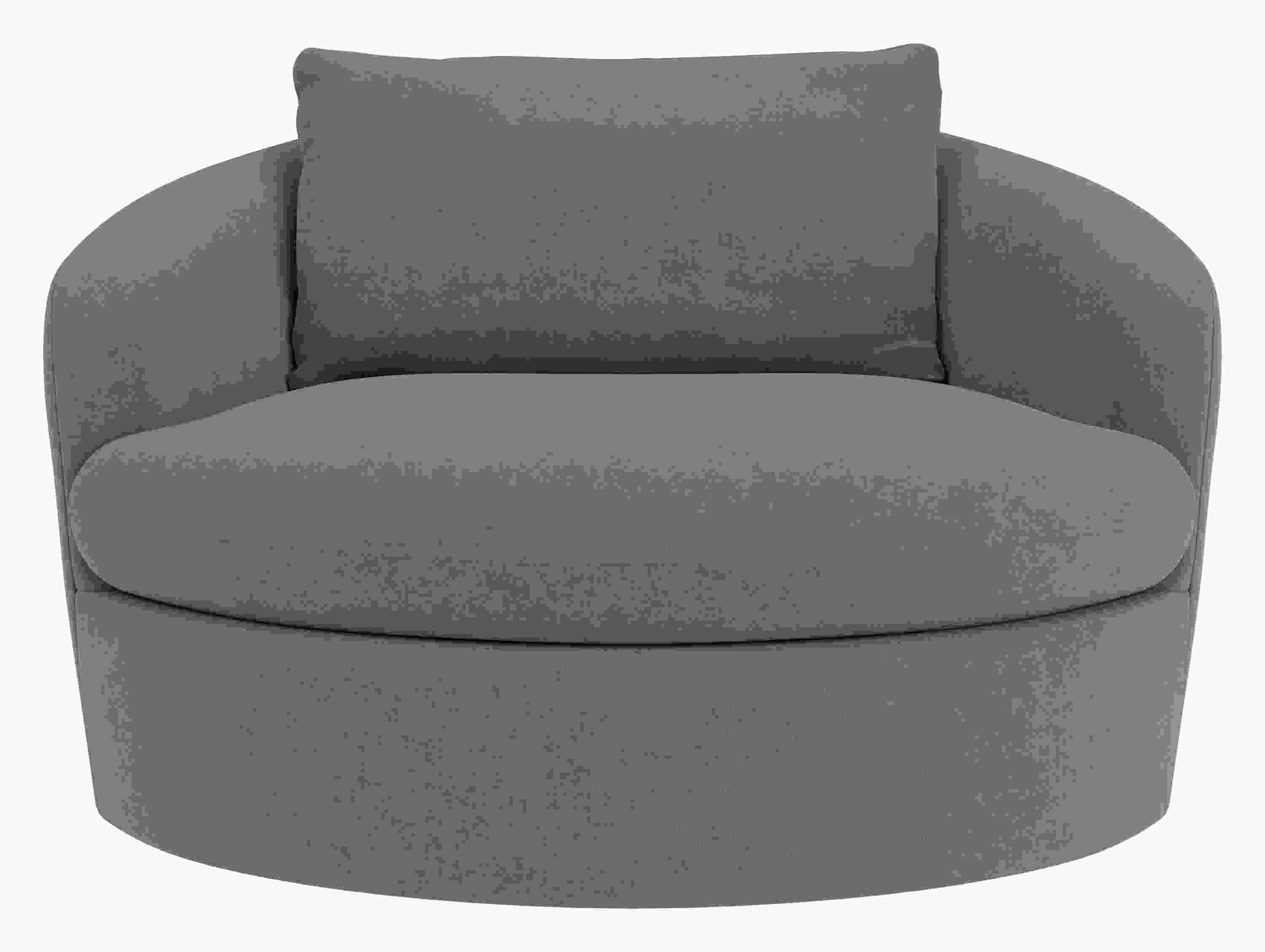 Front view of Suri 44 Swivel Chair in Windsor Denim.