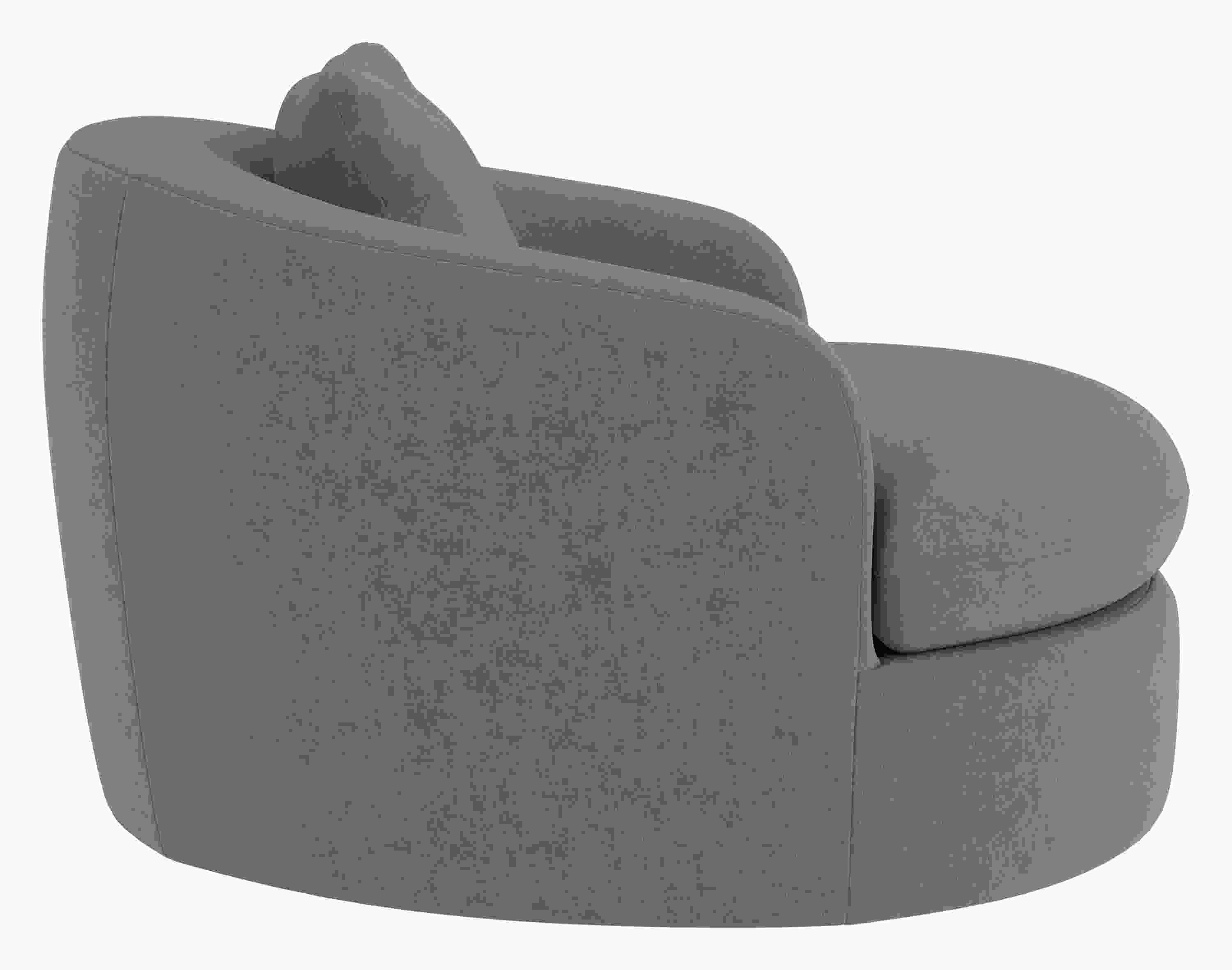 Side view of Suri 44 Swivel Chair in Windsor Denim.