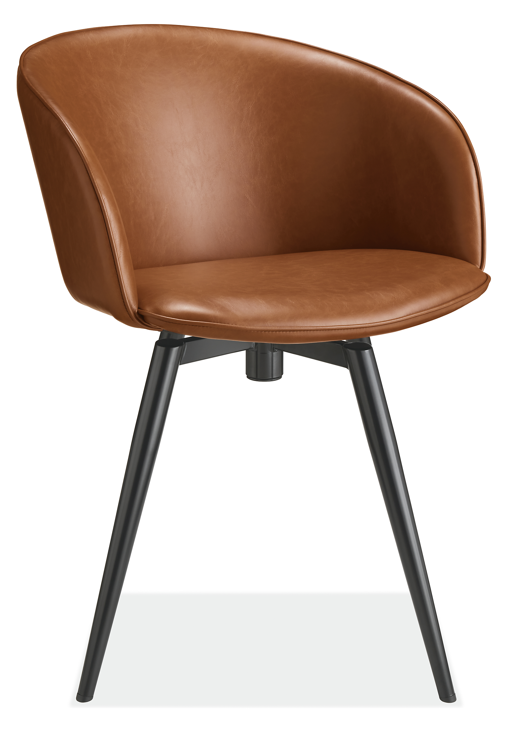 Front view of Sylvan Swivel Side Chair in Synthetic Leather.