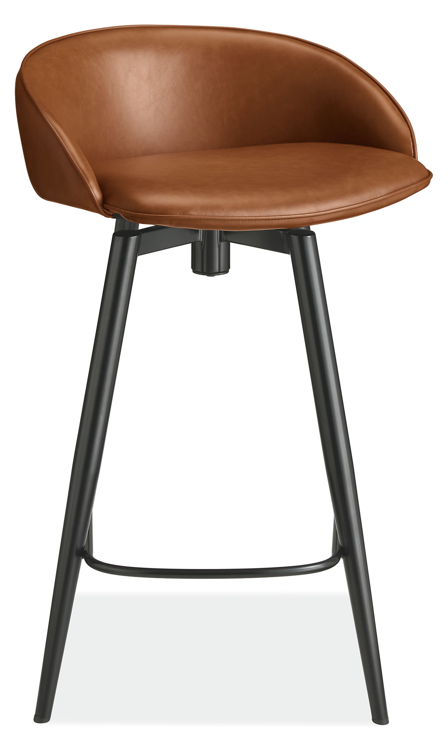 Front view of Sylvan Swivel Counter Stool in Synthetic Leather.
