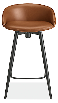 Front view of Sylvan Swivel Counter Stool in Synthetic Leather.