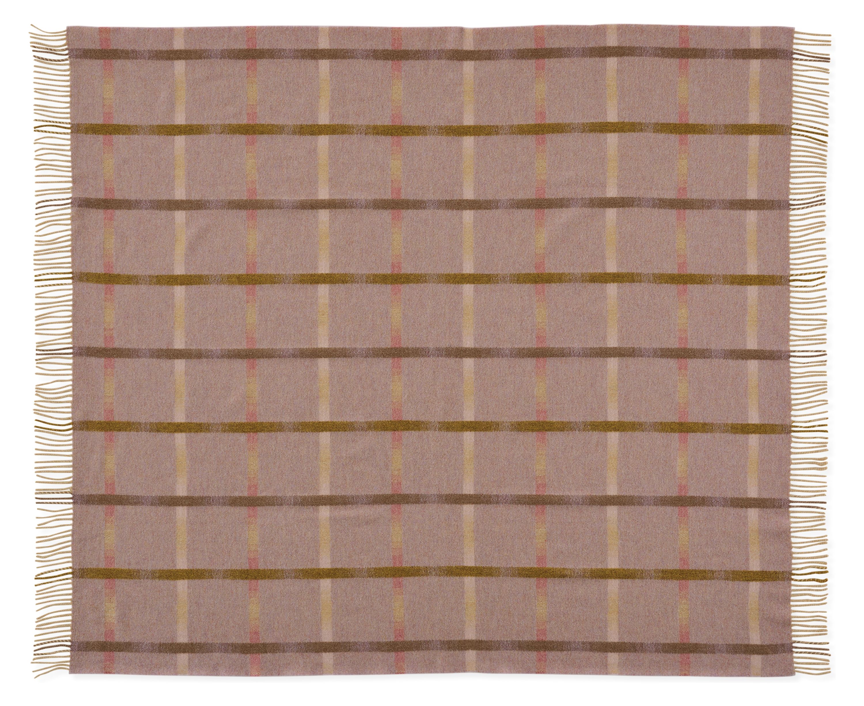 Overhead view of tahoe throw blanket in opal.