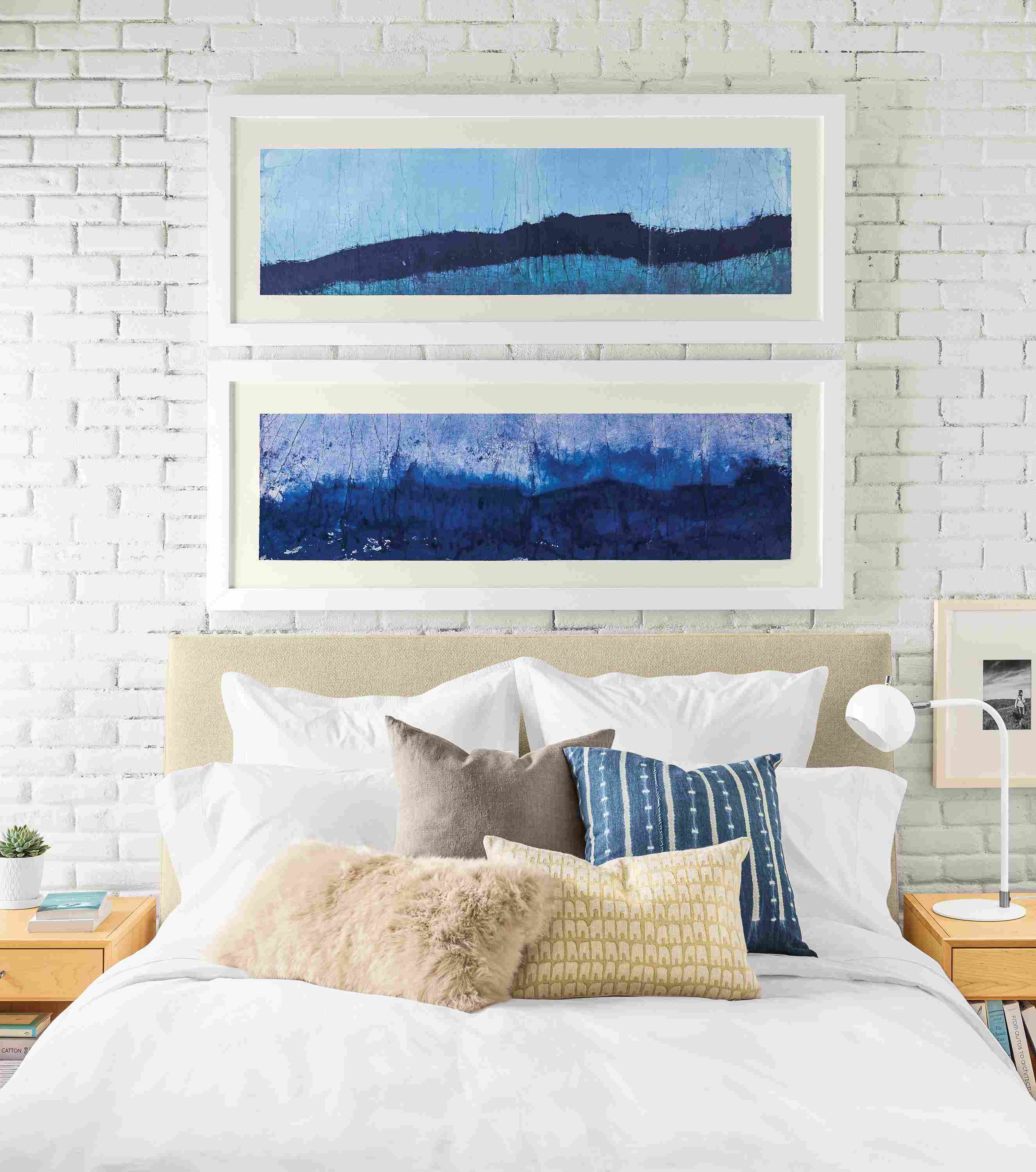 Detail of silkscreen wall art by Chantal Talbot.