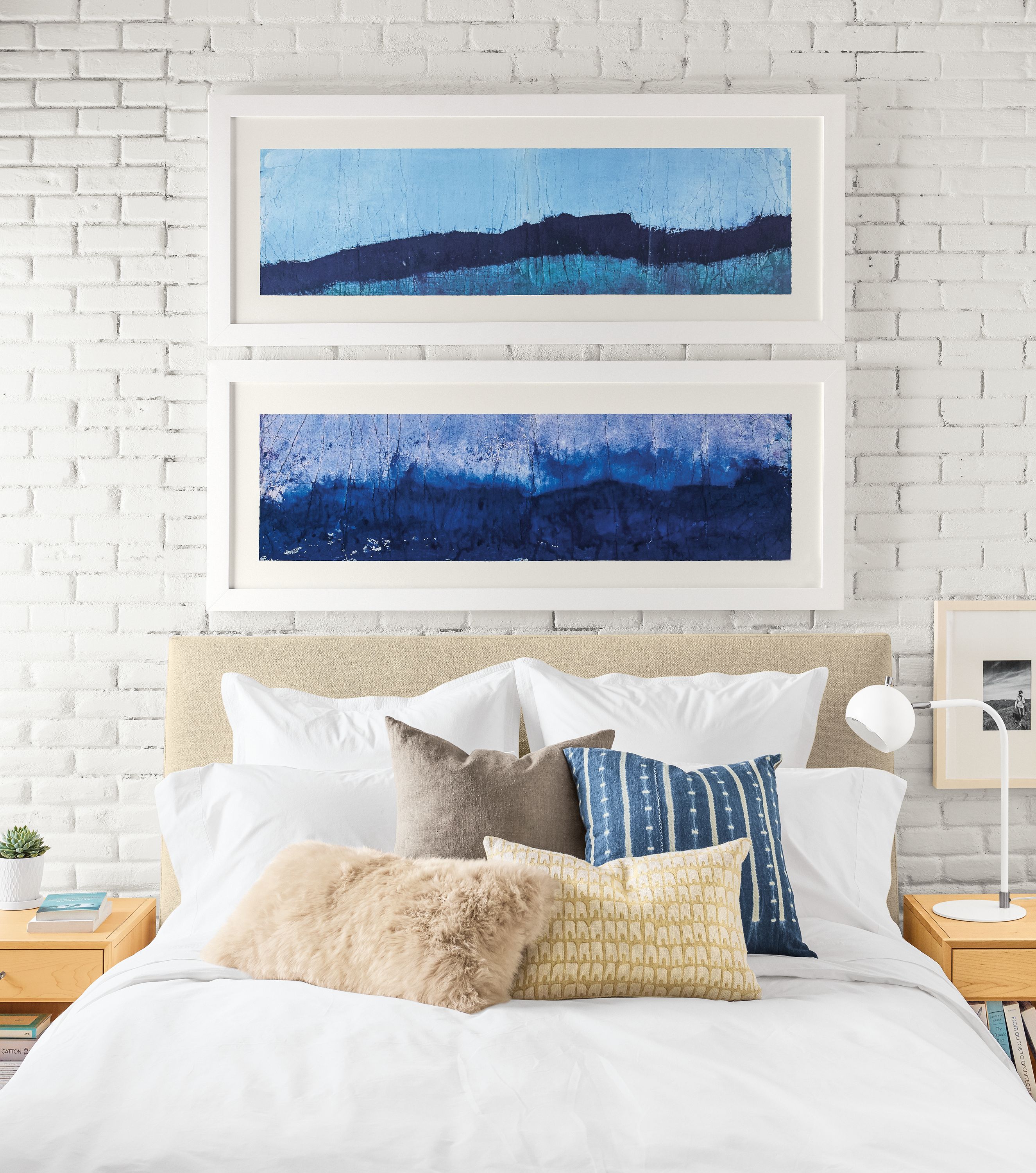 Detail of silkscreen wall art by Chantal Talbot.