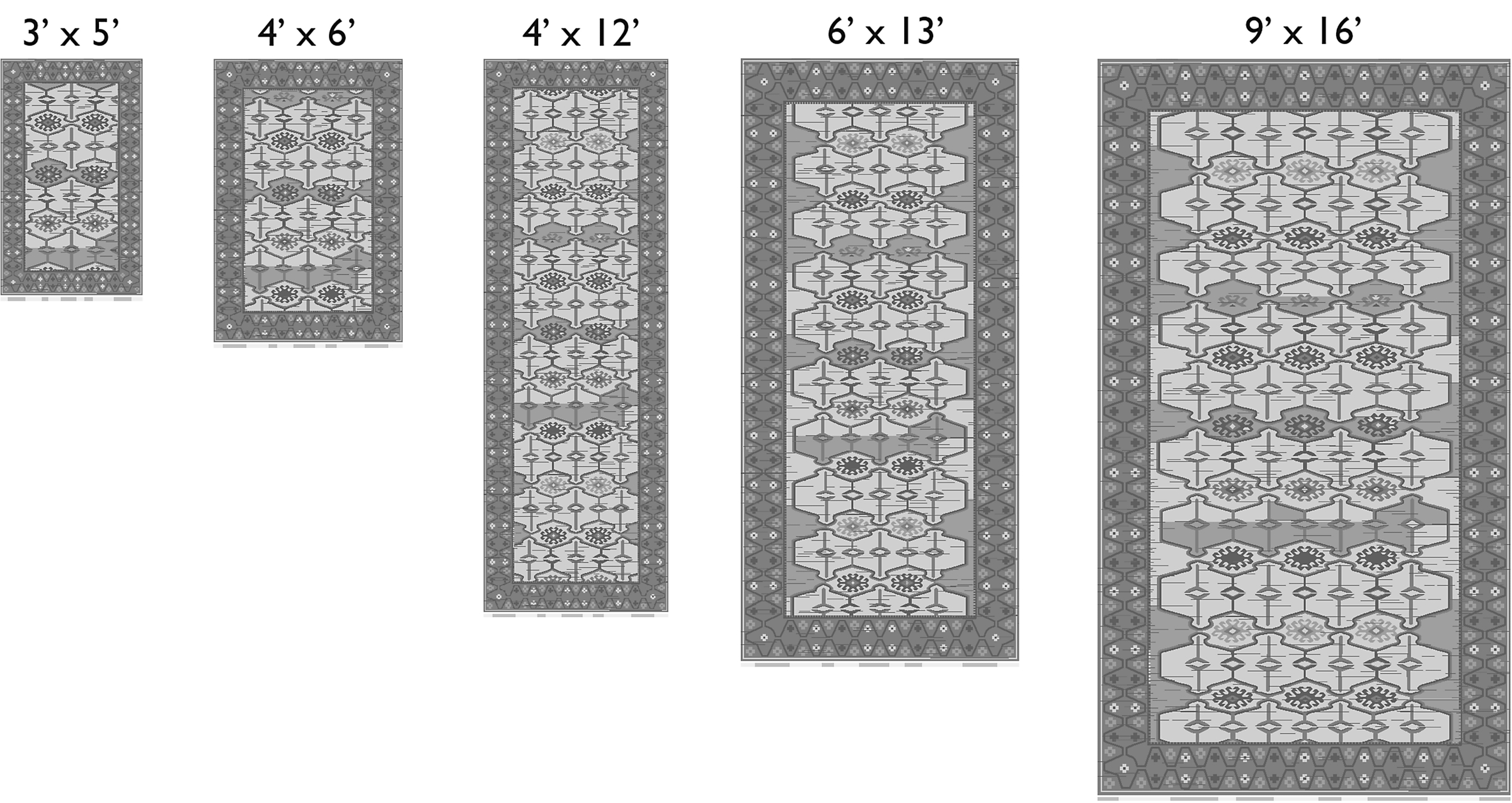 Tamsa Custom Rectangle/Square Rug Pattern Guide.