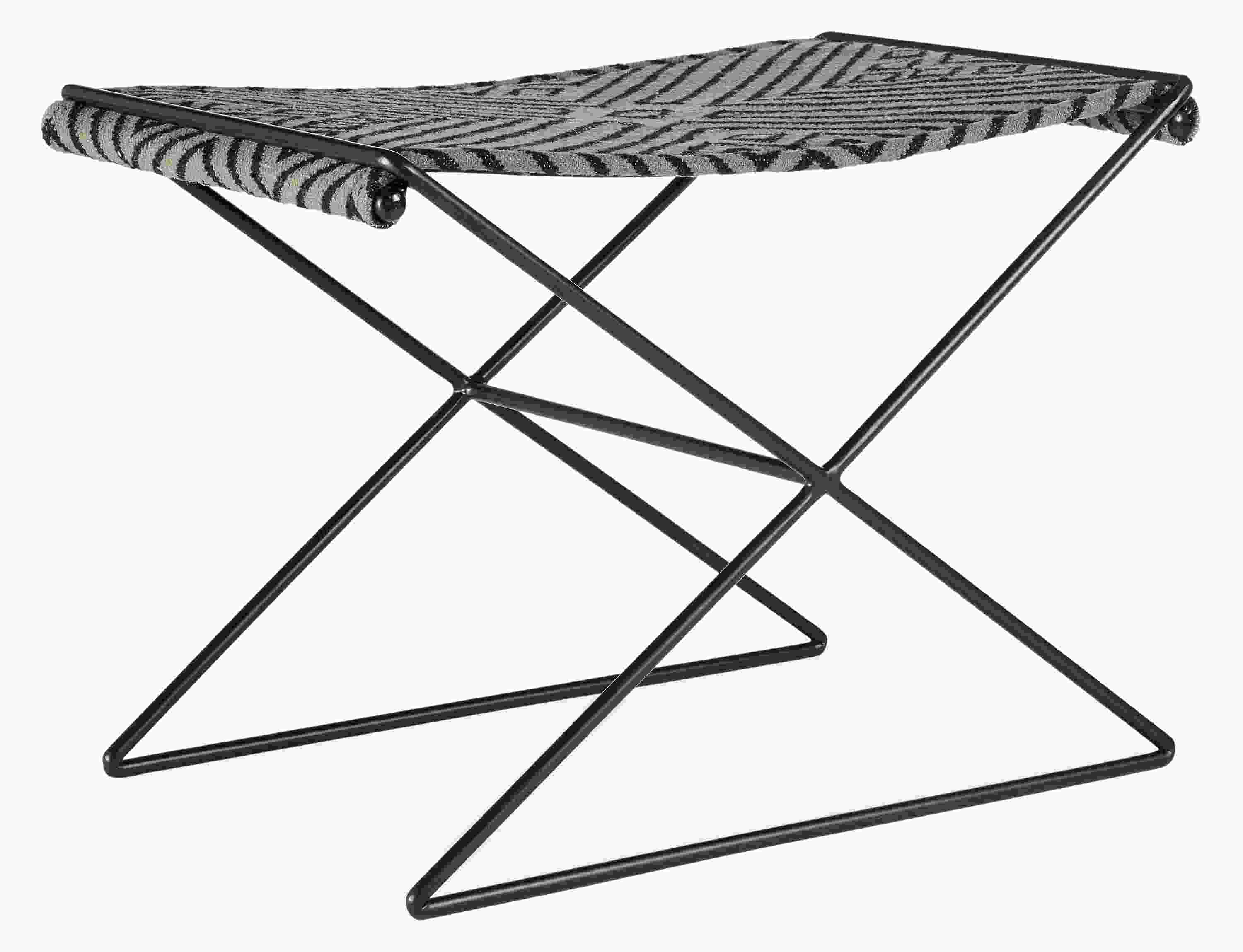 Angled view of Tavi 25-wide Stool in Kilim Taupe.